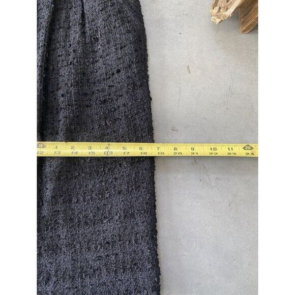St. John Couture Skirt Black Tweed Wool Blend Pocketed 6 Mid Length - Picture 4 of 7